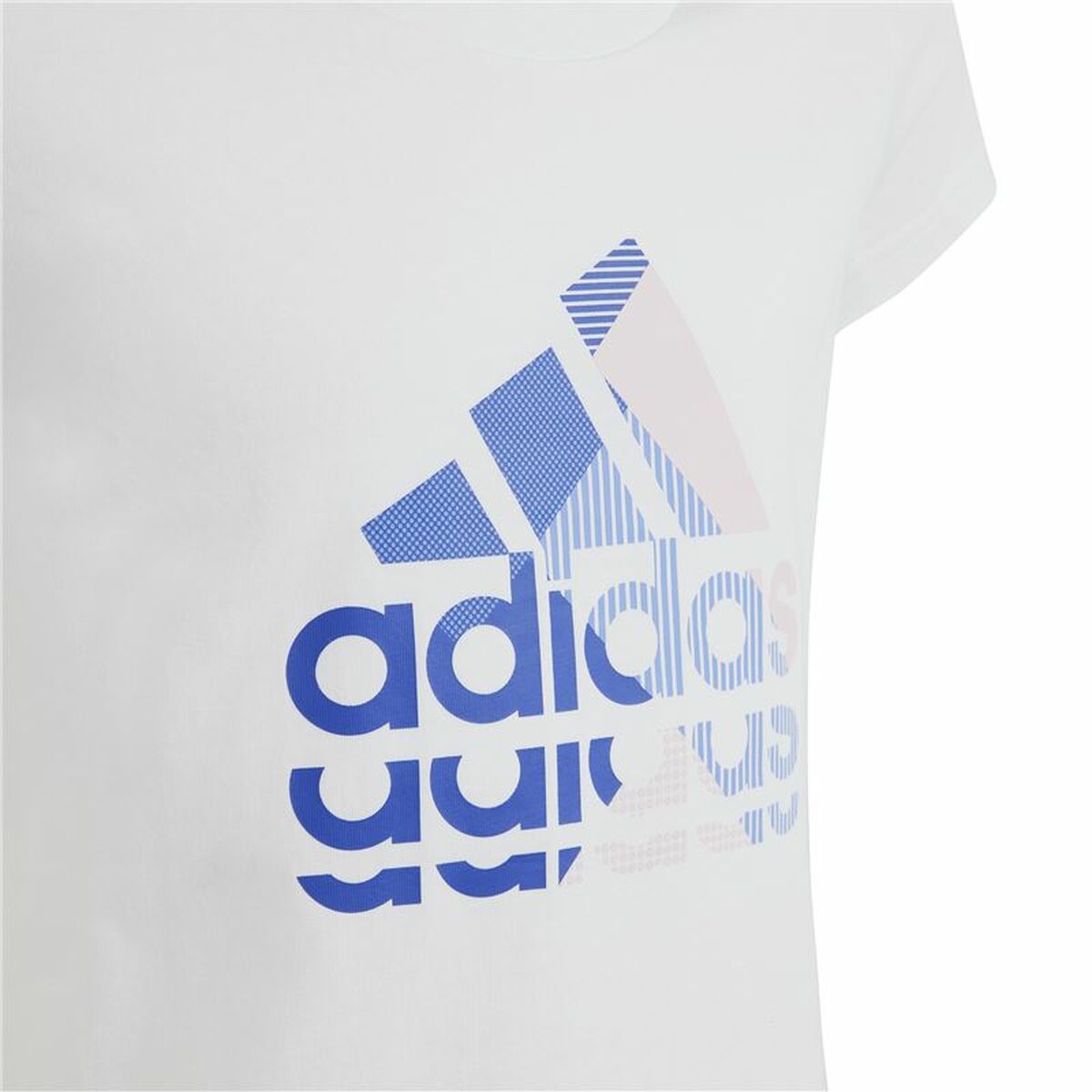 Barn T-shirt med kortärm Adidas Graphic Vit - 3