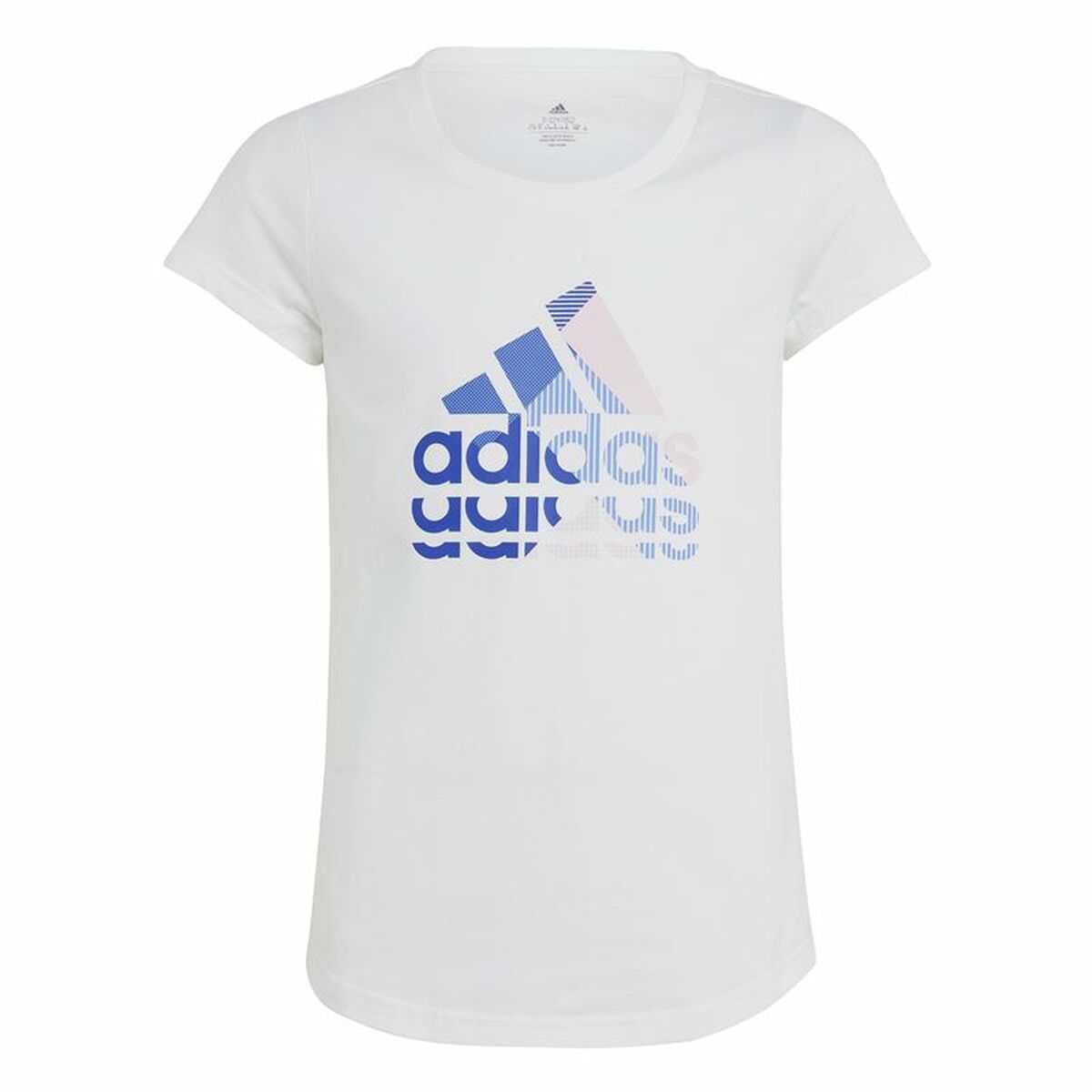 Barn T-shirt med kortärm Adidas Graphic Vit