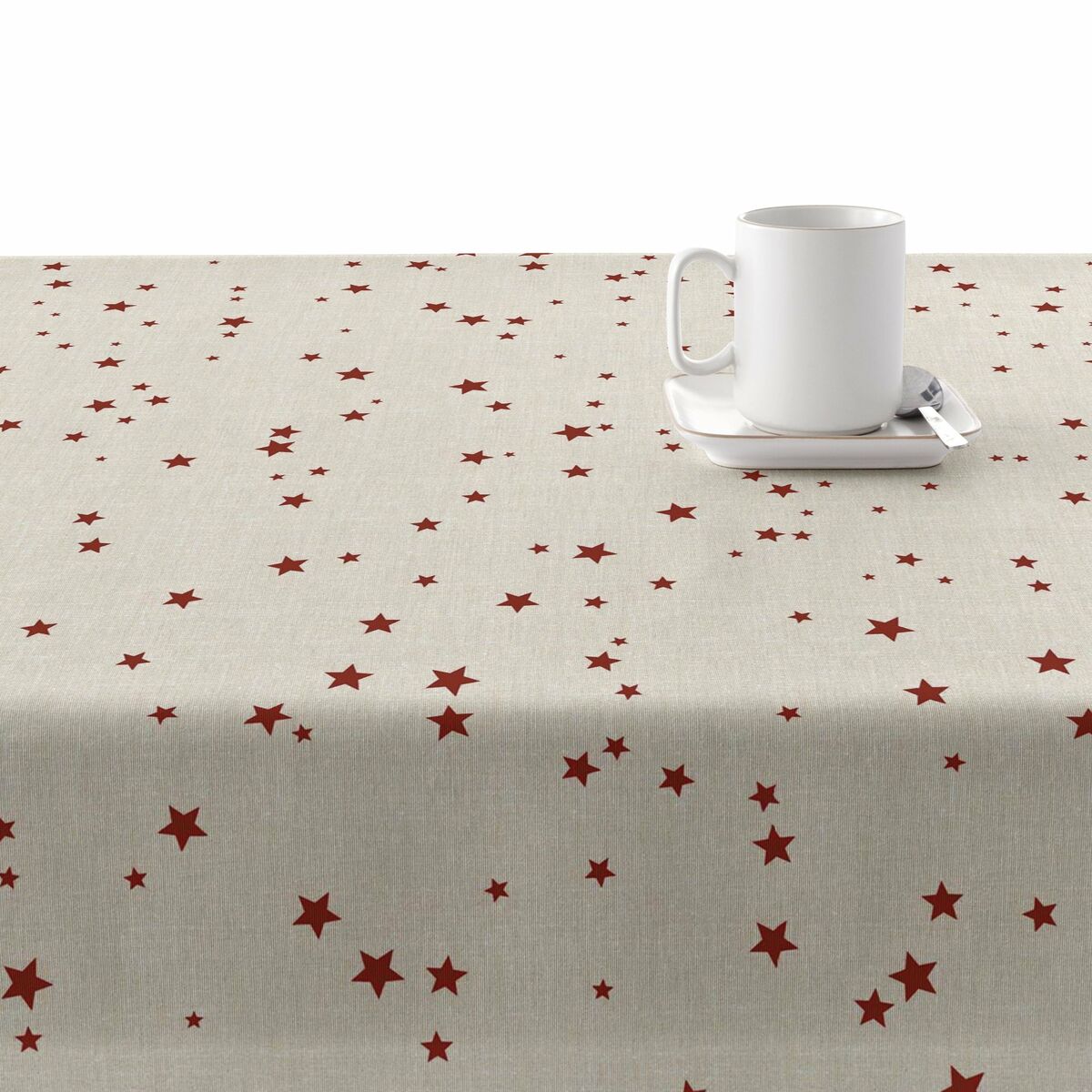 Fläckresistent bordsduk i harts Belum Merry Christmas Beige 180 x 200 cm - 2