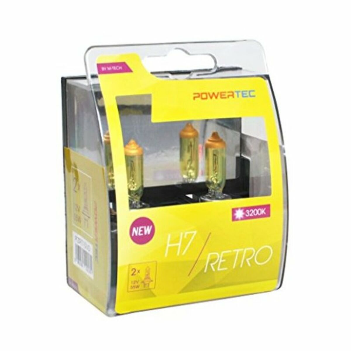 Glödlampa för bil M-Tech PTZRT7-DUO H7 12V 55W 3200K Retro Gold - 3