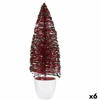 Julgran Krist+ Röd Plast Julgran 10 x 33 x 10 cm (6 antal)
