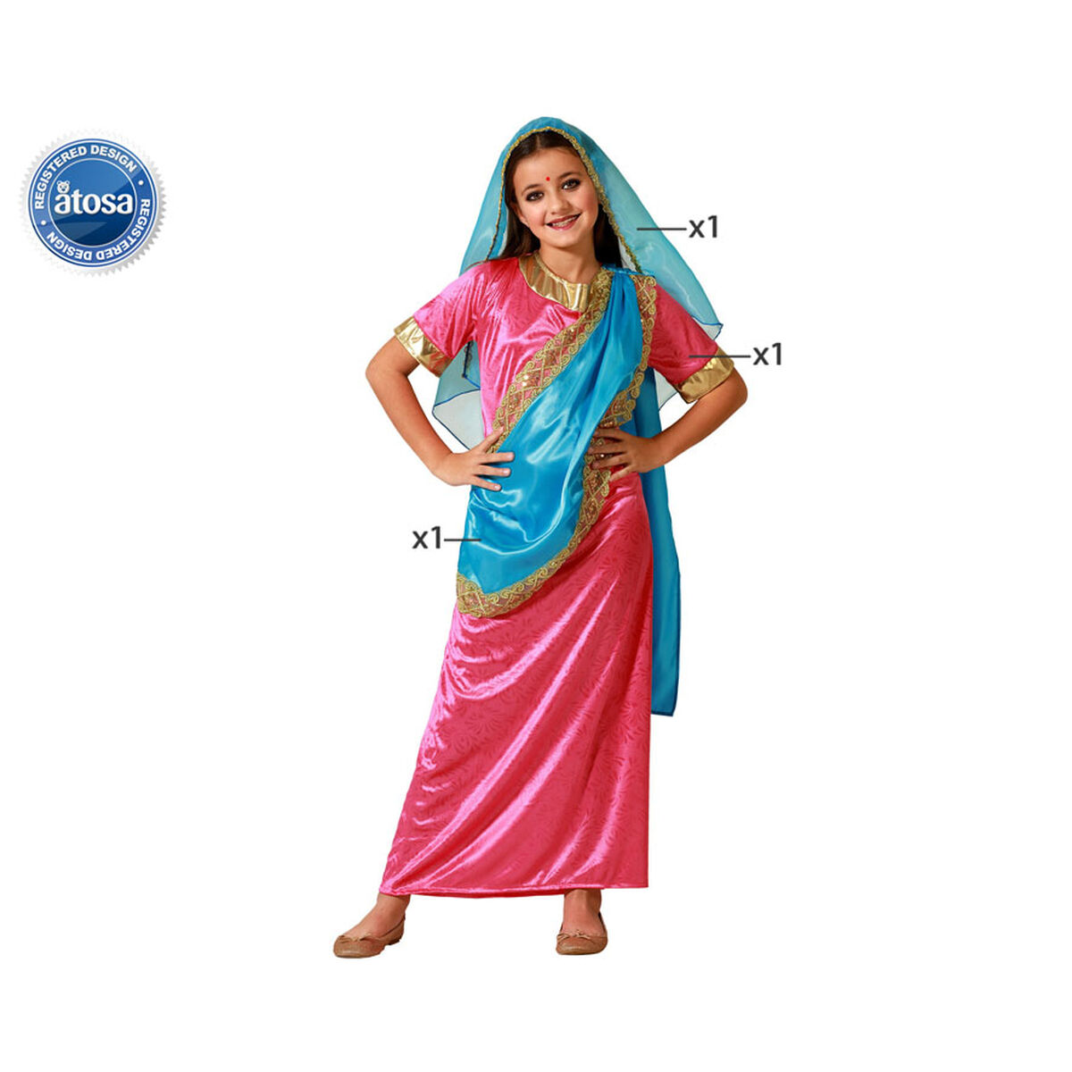 Maskeraddräkt för barn Hindu 5-6 år - 6