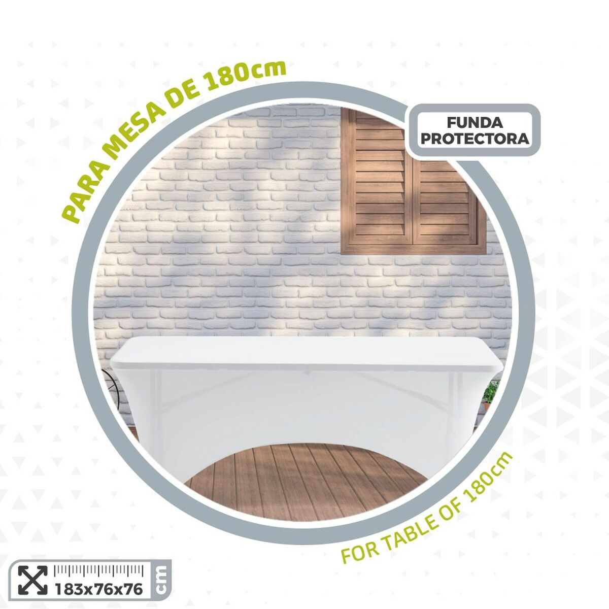 Skyddsväska Aktive Vit 183 x 76 x 76 cm Bord Dodatki Fordon Väg (6 antal) - 3