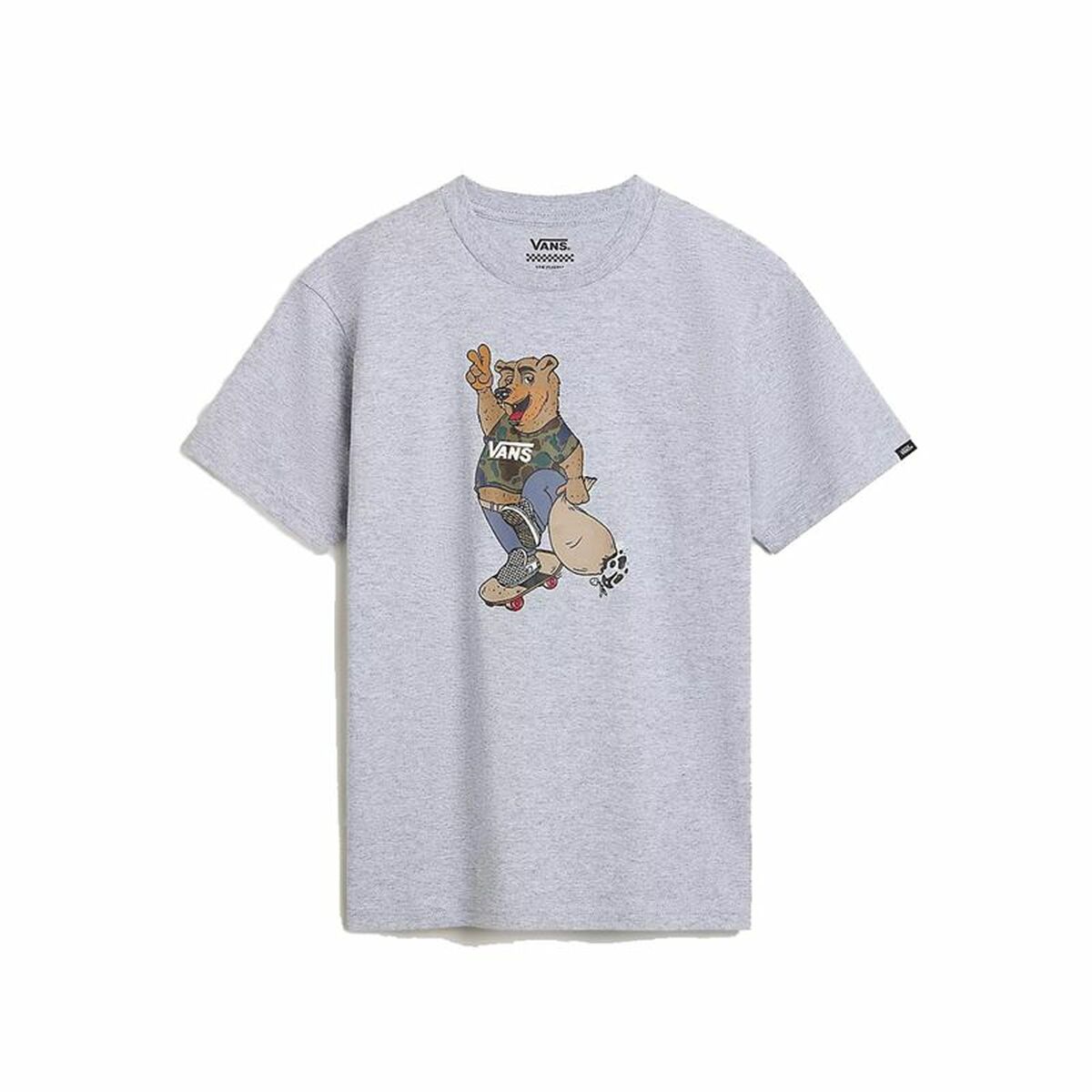 Barn T-shirt med kortärm Vans Peace Oso Crew Grå
