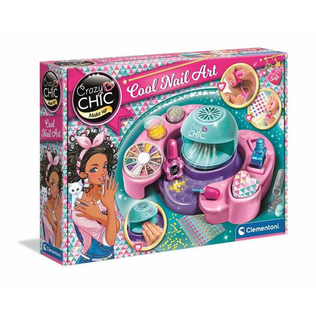 Sminkset för barn Clementoni COOL NAILS 38,5 x 28,5 x 7,8 cm
