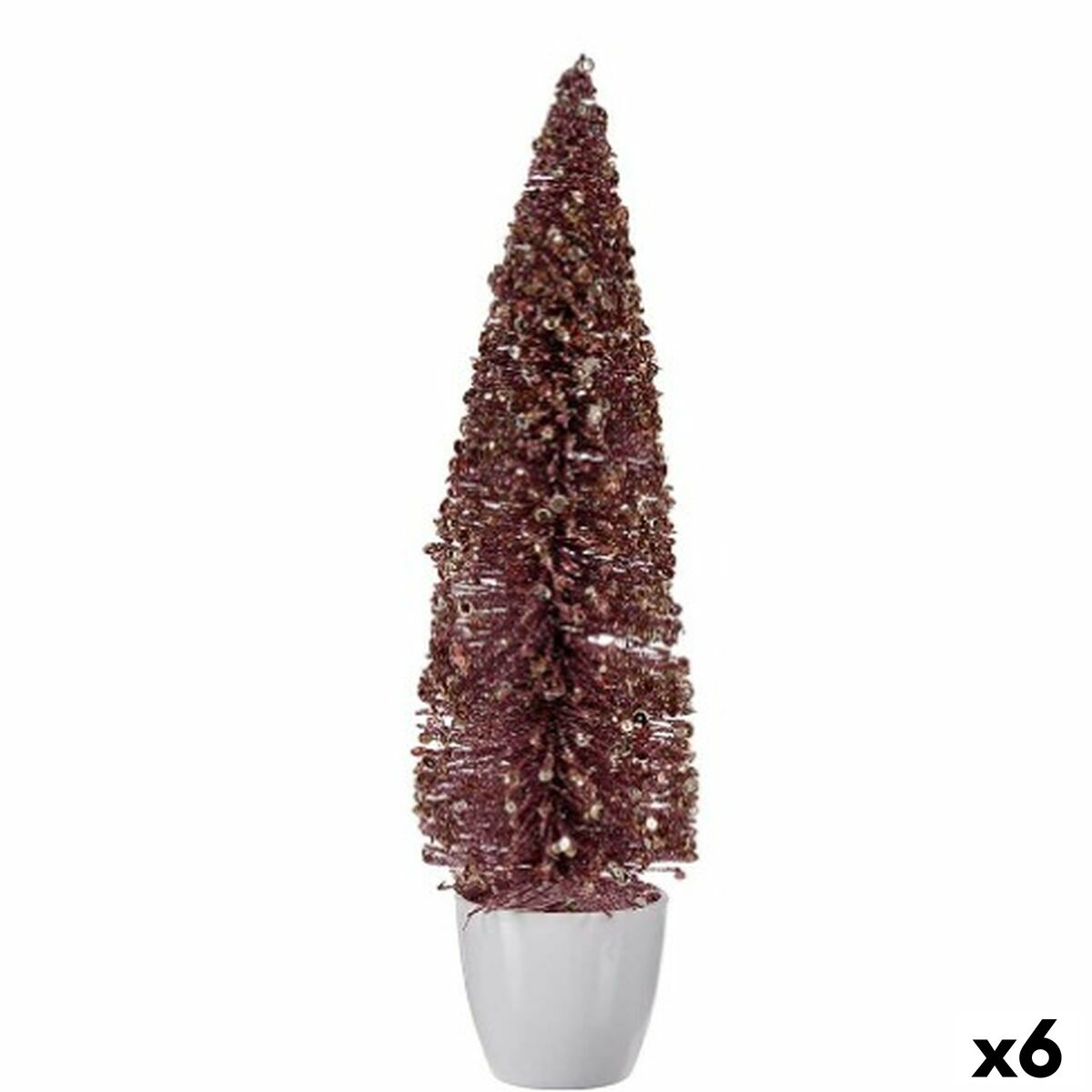 Julgran Krist+ Rosa Plast Julgran 10 x 38 x 10 cm (6 antal) - 3