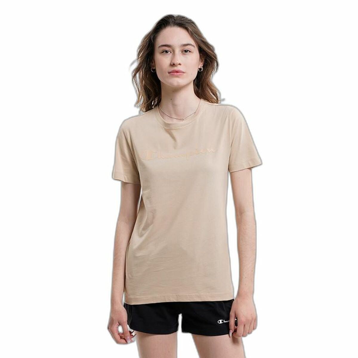 T-shirt med kortärm Dam Champion Crewneck