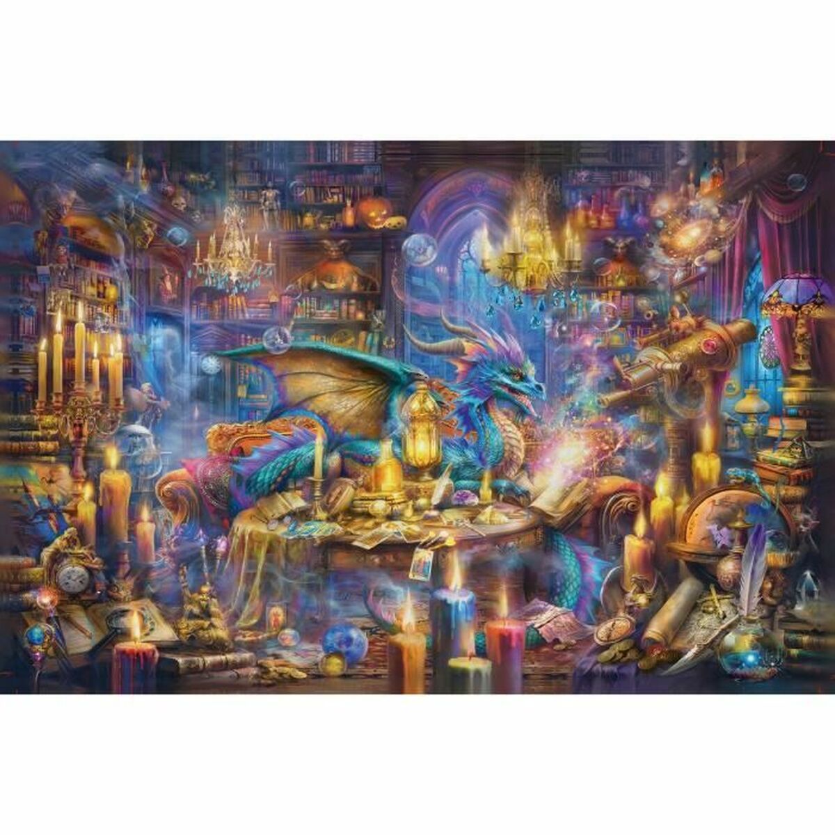 Pussel Ravensburger Dragon's Library 3000 Delar - 3