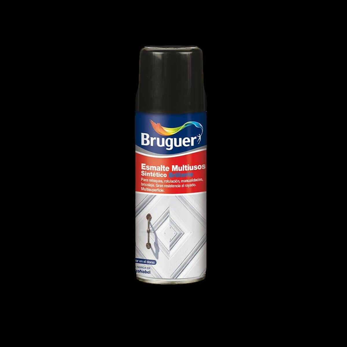 Syntetisk emaljfärg Bruguer 5197993 Spray Flera användningsområden Svart 400 ml Matt - 4