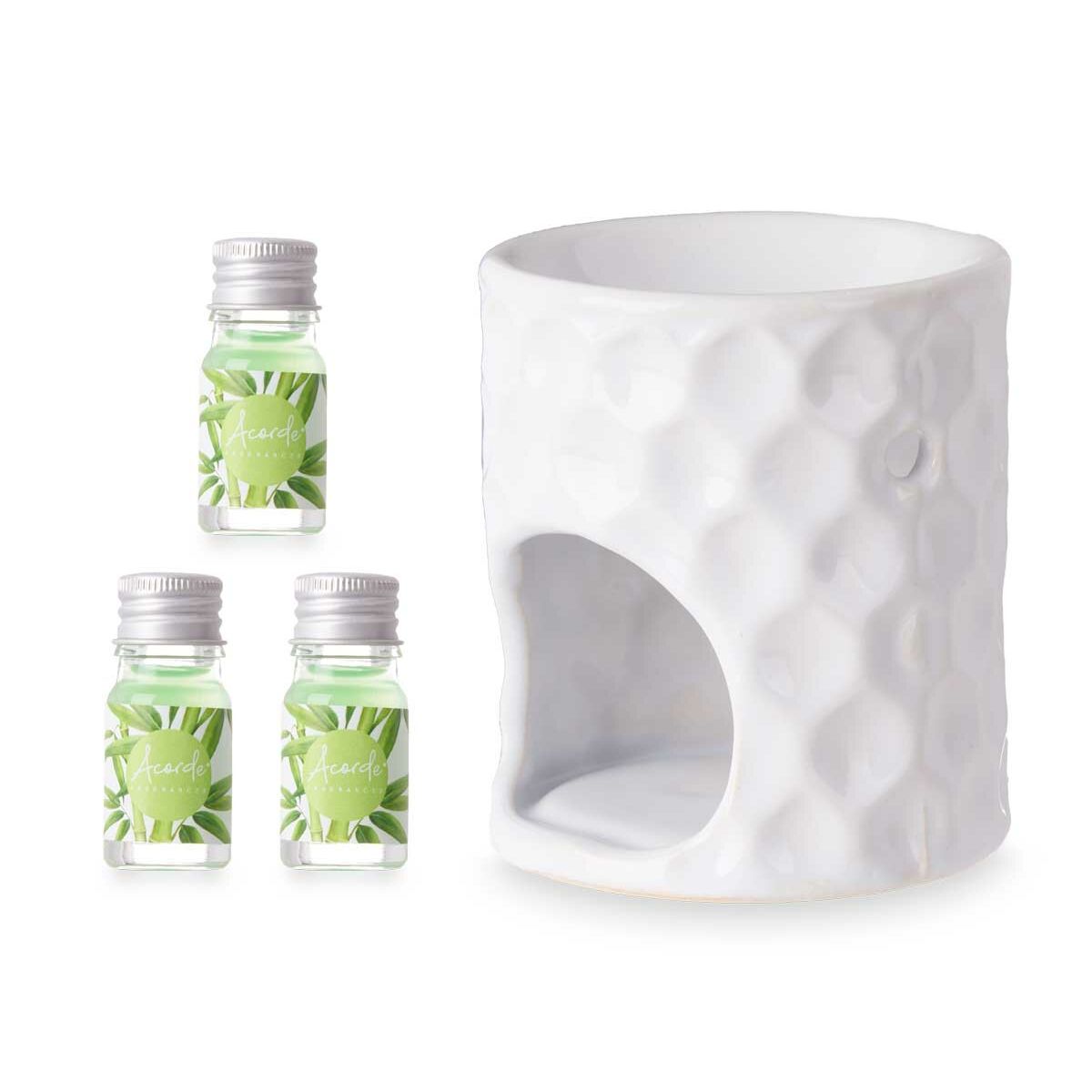Eterisk oljebrännare Acorde Bambu 11 x 19,8 x 6,5 cm Eterisk olja (12 antal) - 6