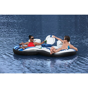 Bestway Dubbel Uppblåsbar Hjul med Handtag Rapid Rider 251x132 cm Strand och Pool 43113