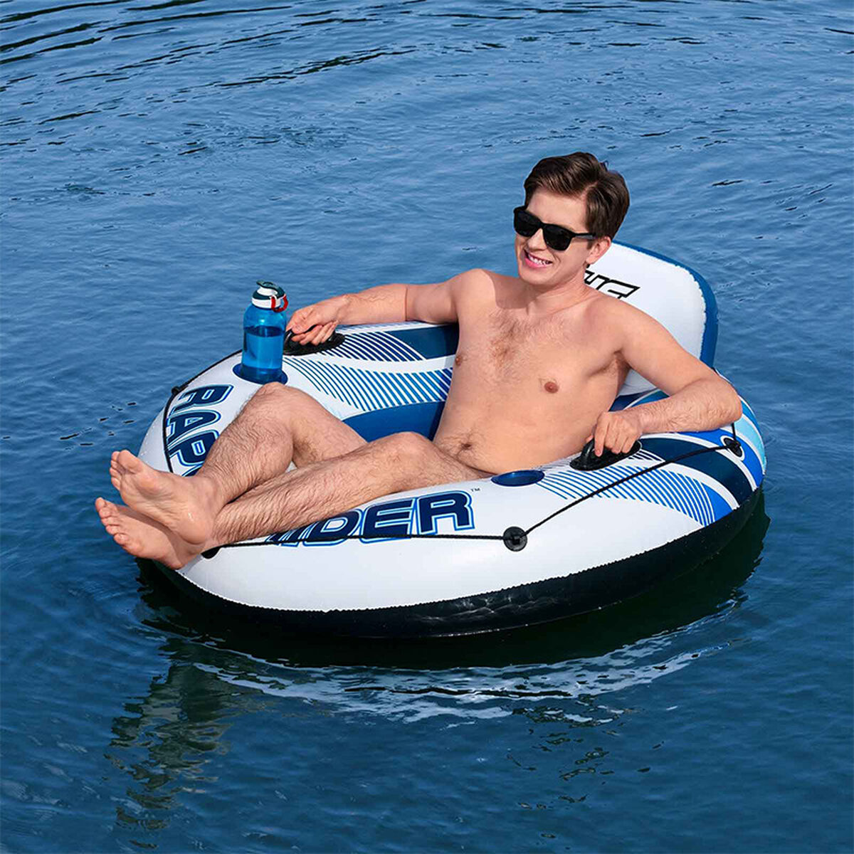 Bestway Uppblåsbart hjul med handtag Rapid Rider D135 cm Strand och Pool 43116 - 10