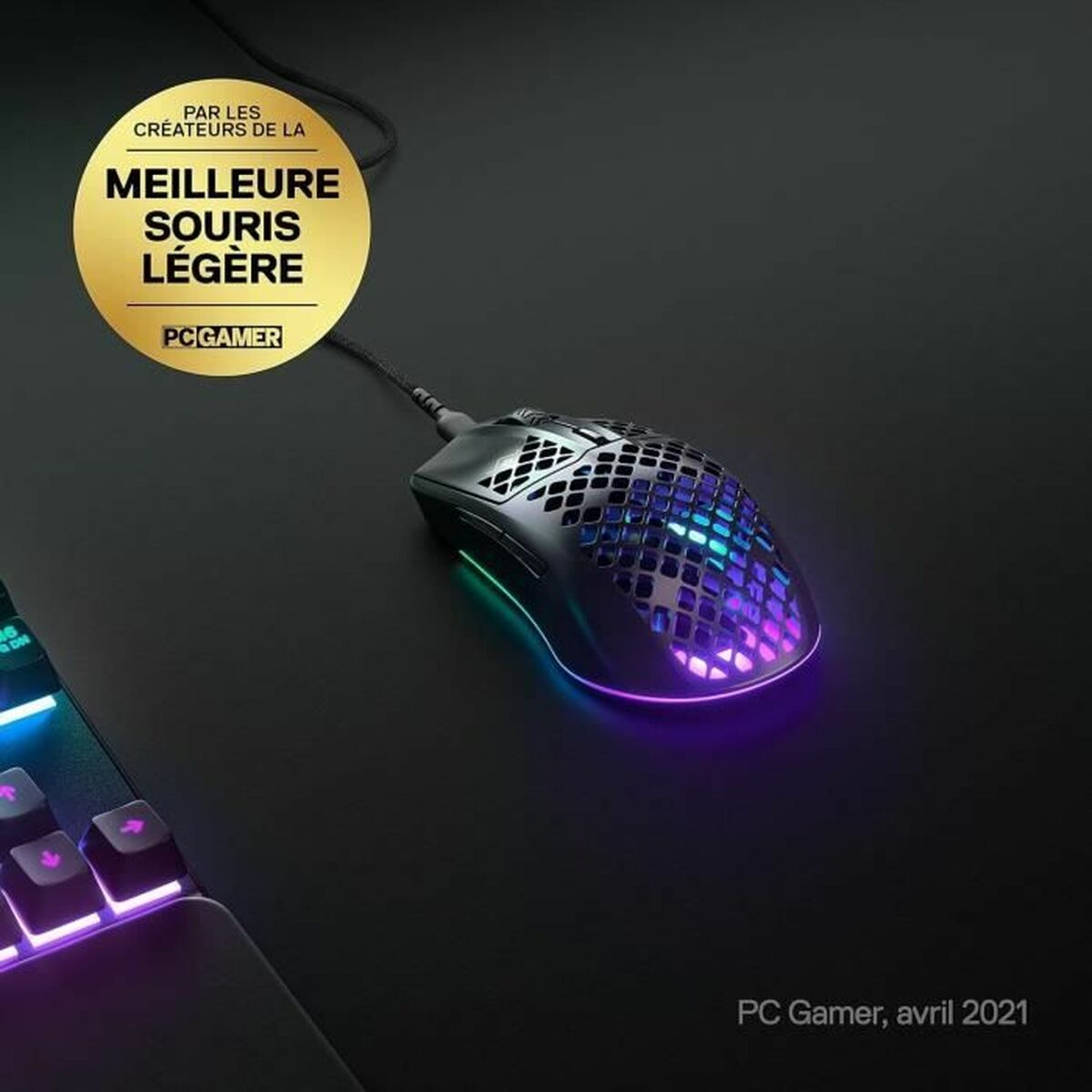 Gaming Mus SteelSeries AEROX 3 (2022) ONYX EDITION Svart - 2