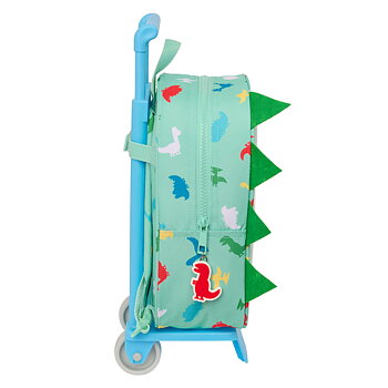 Skolväska med hjul Peppa Pig Grön 22 x 27 x 10 cm