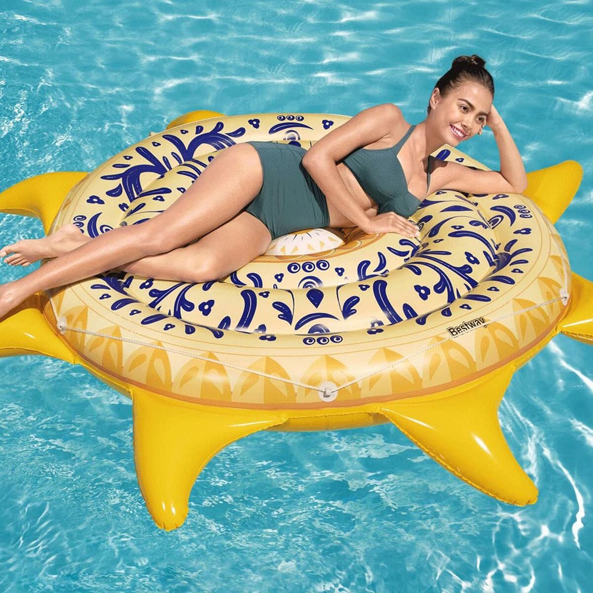 Bestway Flytande Ö Sicilien Uppblåsbar 226x226 cm Stranden och Poolen 43391 - 6