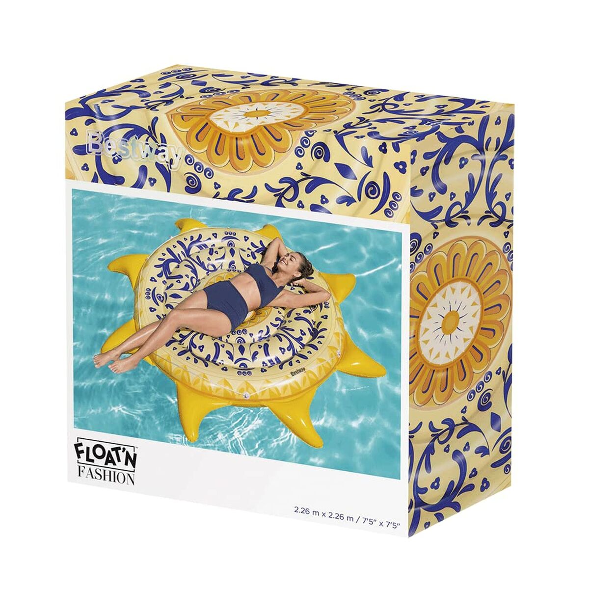 Bestway Flytande Ö Sicilien Uppblåsbar 226x226 cm Stranden och Poolen 43391 - 3