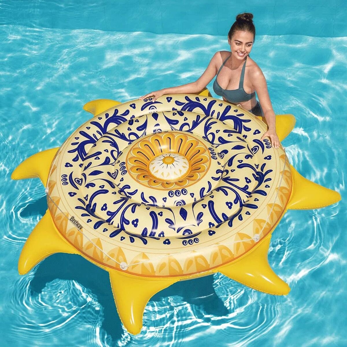 Bestway Flytande Ö Sicilien Uppblåsbar 226x226 cm Stranden och Poolen 43391 - 8