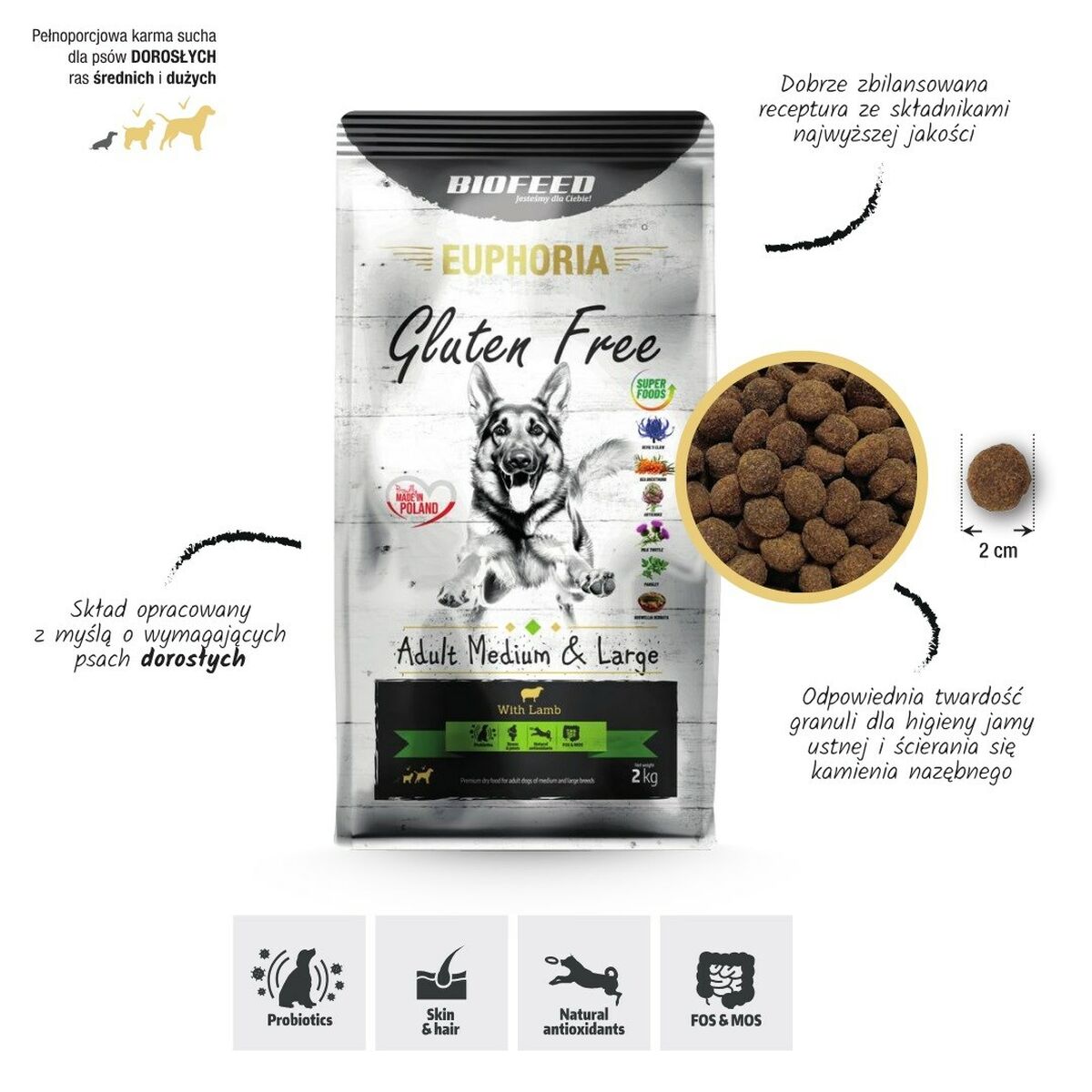 Foder Biofeed Adult Medium & Large Lamm 12 kg - 3