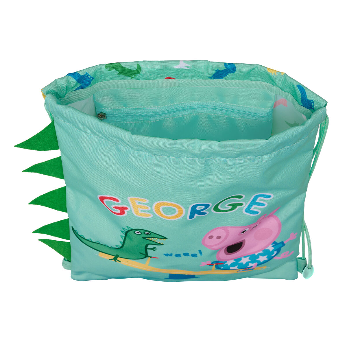 Skopåse med remmar Peppa Pig George Mint 26 x 34 x 1 cm - 3