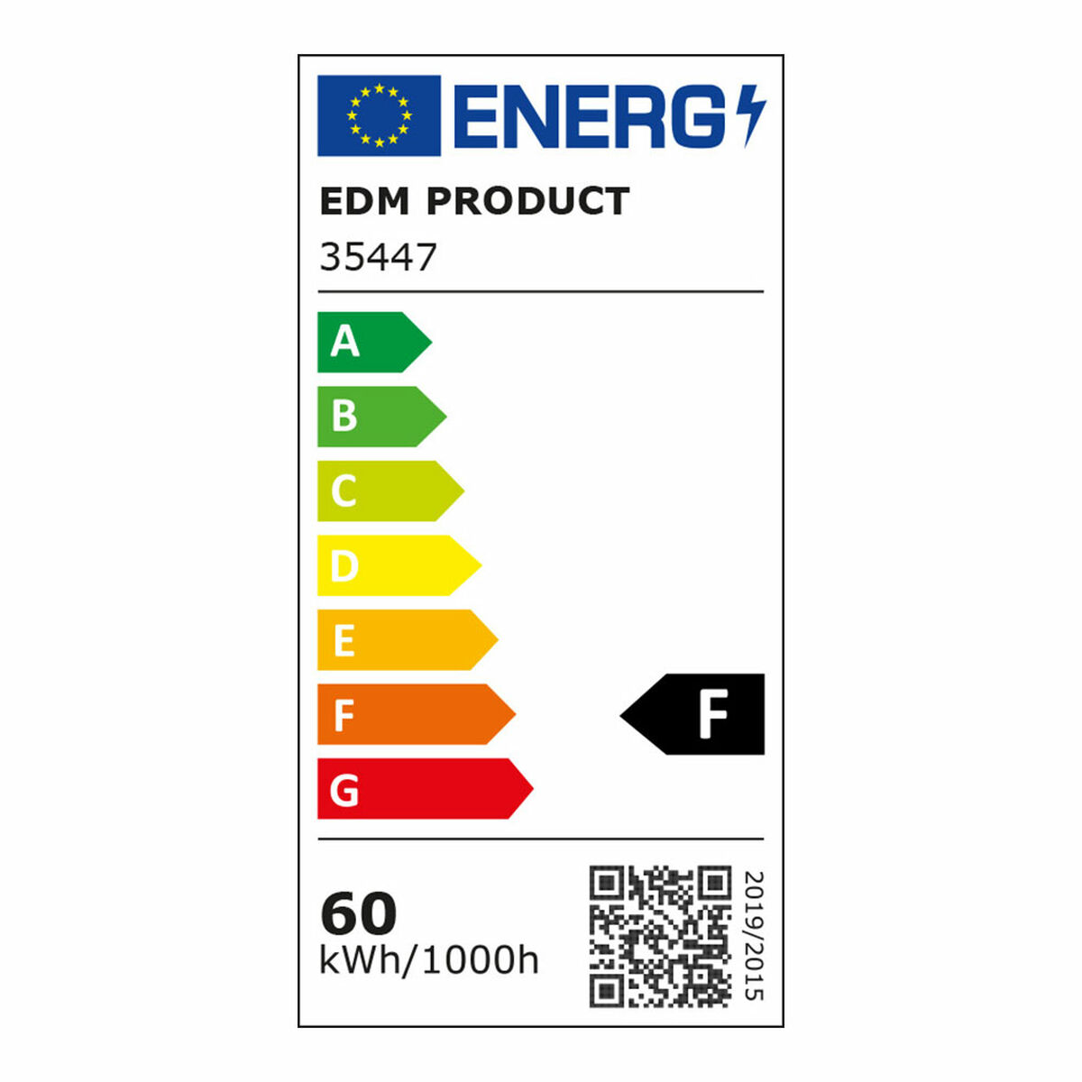 LED-lampa EDM 35447 Leaf A F 350 W 60 W E27 6000 lm Ø 12,5 x 13,5 cm (6500 K) - 6