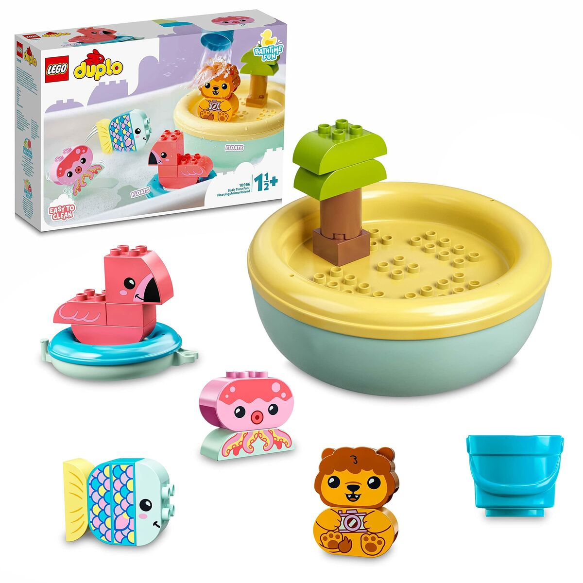 Playset Lego  Bath Toy: Floating Animal Island 20 Delar - 6