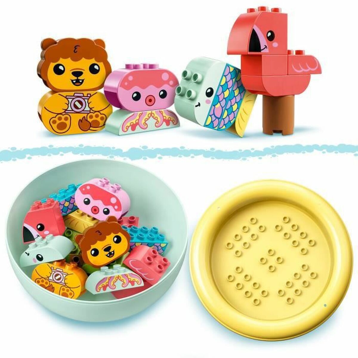 Playset Lego  Bath Toy: Floating Animal Island 20 Delar - 8