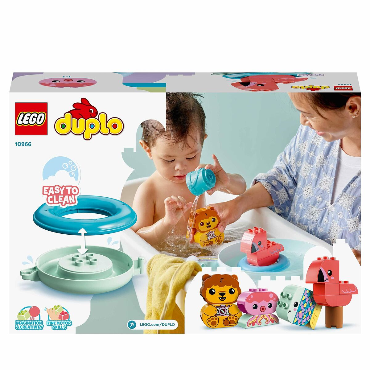 Playset Lego  Bath Toy: Floating Animal Island 20 Delar - 10