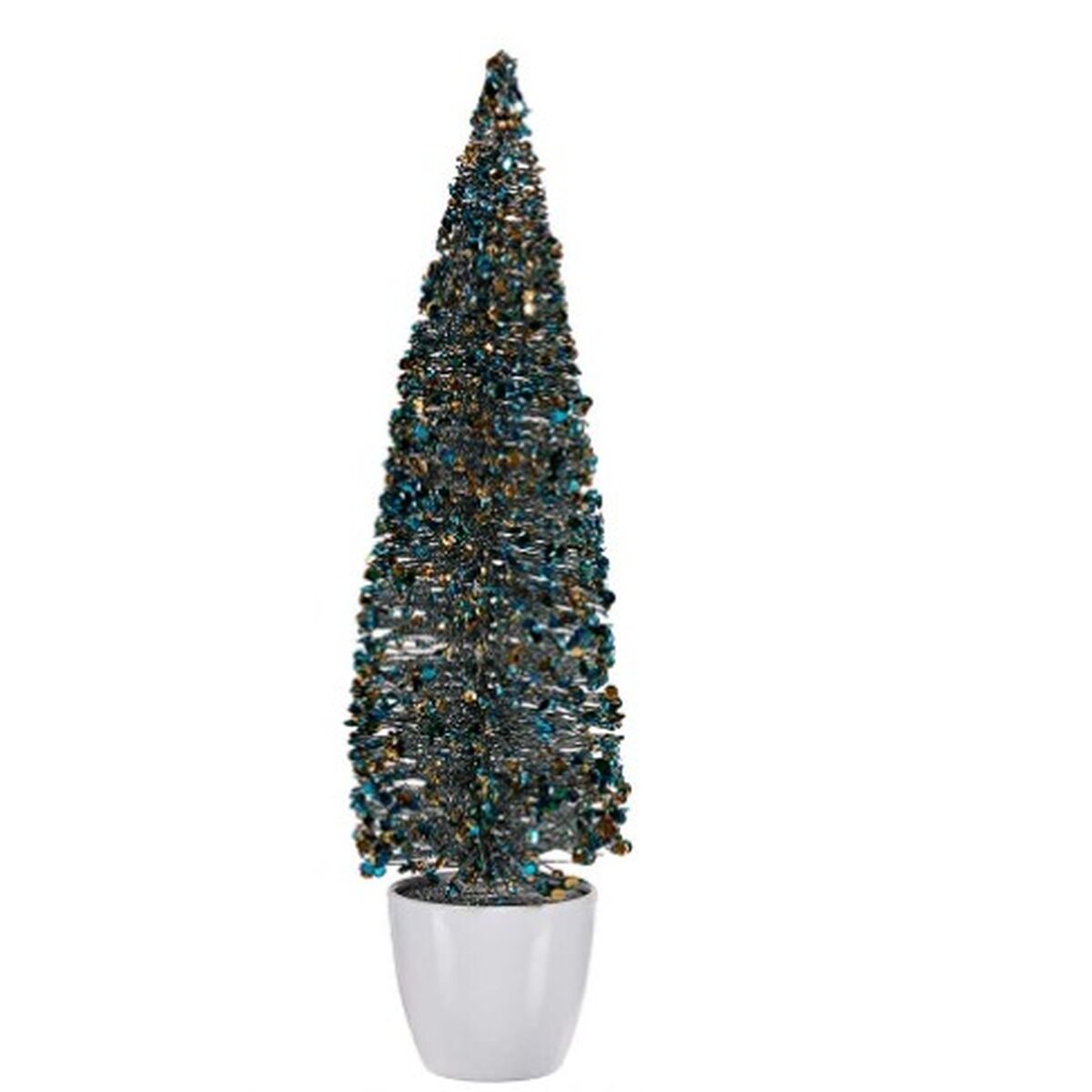 Julgran Krist+ Blå Gyllene Plast Julgran 10 x 38 x 10 cm (6 antal) - 4