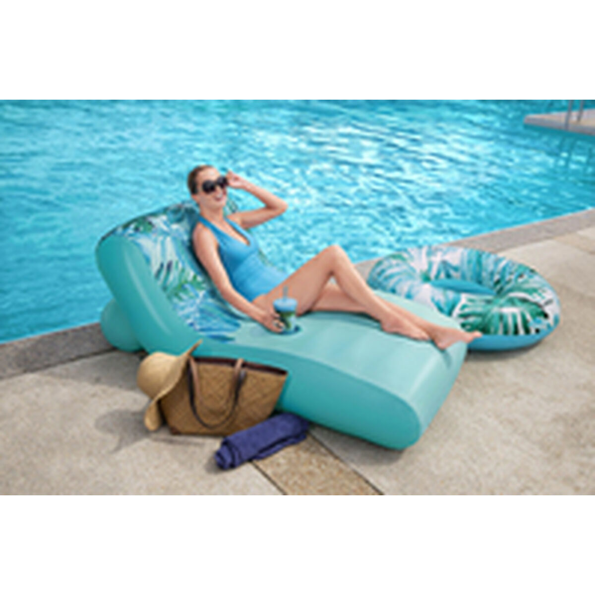 Bestway Lyxig Uppblåsbar Madrass 176x107 cm Strand och Pool 43402 Strand och Pool 43402 - 13