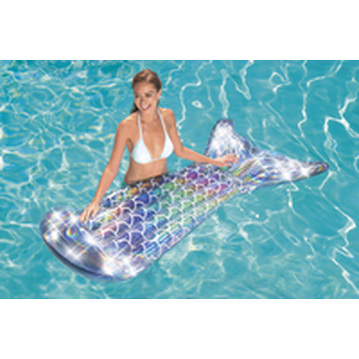 Bestway Uppblåsbar Madrass Iridescent Siren 193x101 cm Strand och Pool 43413 - 8