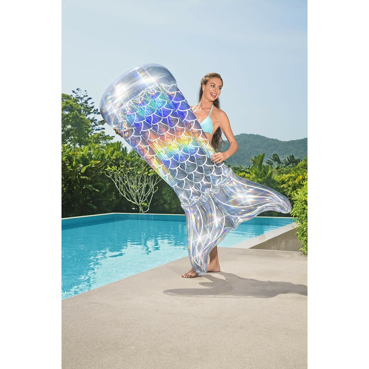 Bestway Uppblåsbar Madrass Iridescent Siren 193x101 cm Strand och Pool 43413 - 13