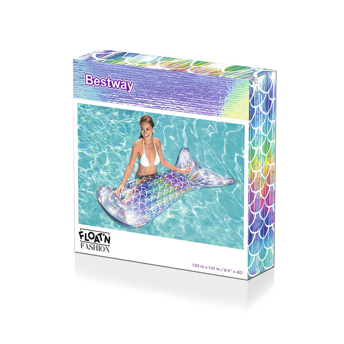 Bestway Uppblåsbar Madrass Iridescent Siren 193x101 cm Strand och Pool 43413 - 15