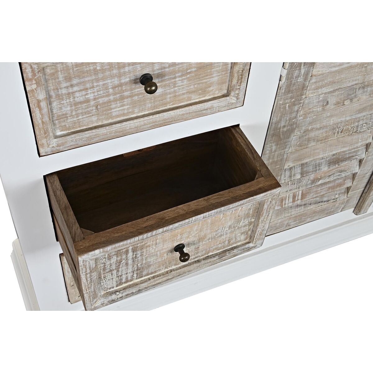Skänk DKD Home Decor Vit Naturell Trä Mangoträ 122 x 25 x 91 cm - 6