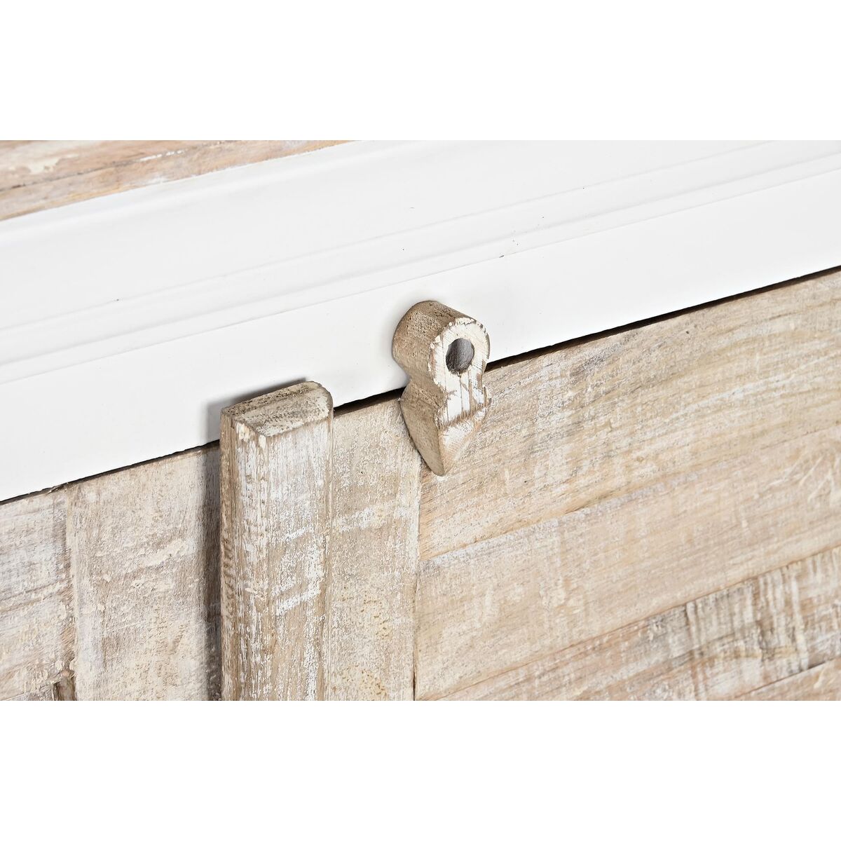 Skänk DKD Home Decor Vit Naturell Trä Mangoträ 122 x 25 x 91 cm - 5