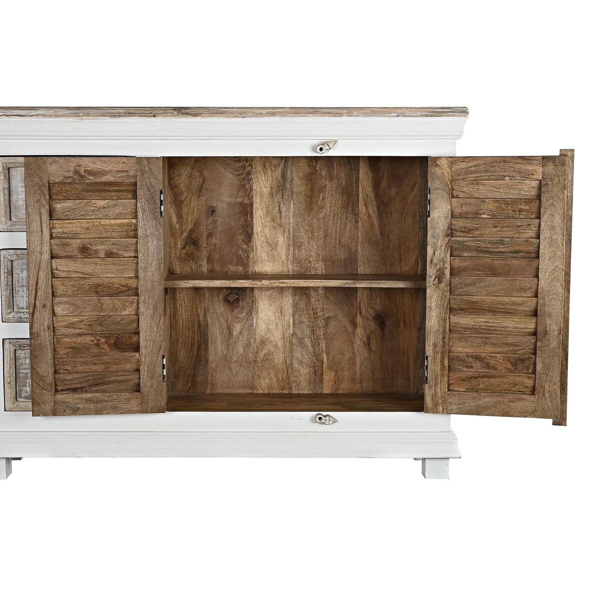 Skänk DKD Home Decor Vit Naturell Trä Mangoträ 122 x 25 x 91 cm - 4