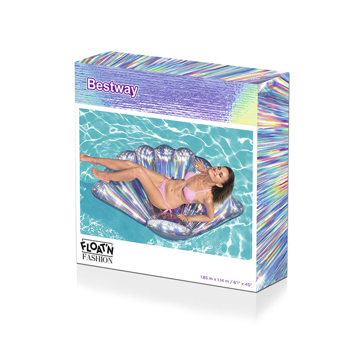 Bestway Iridescent Shell Inflatable Mattress 185x114 cm Beach and Pool 43414 - 5