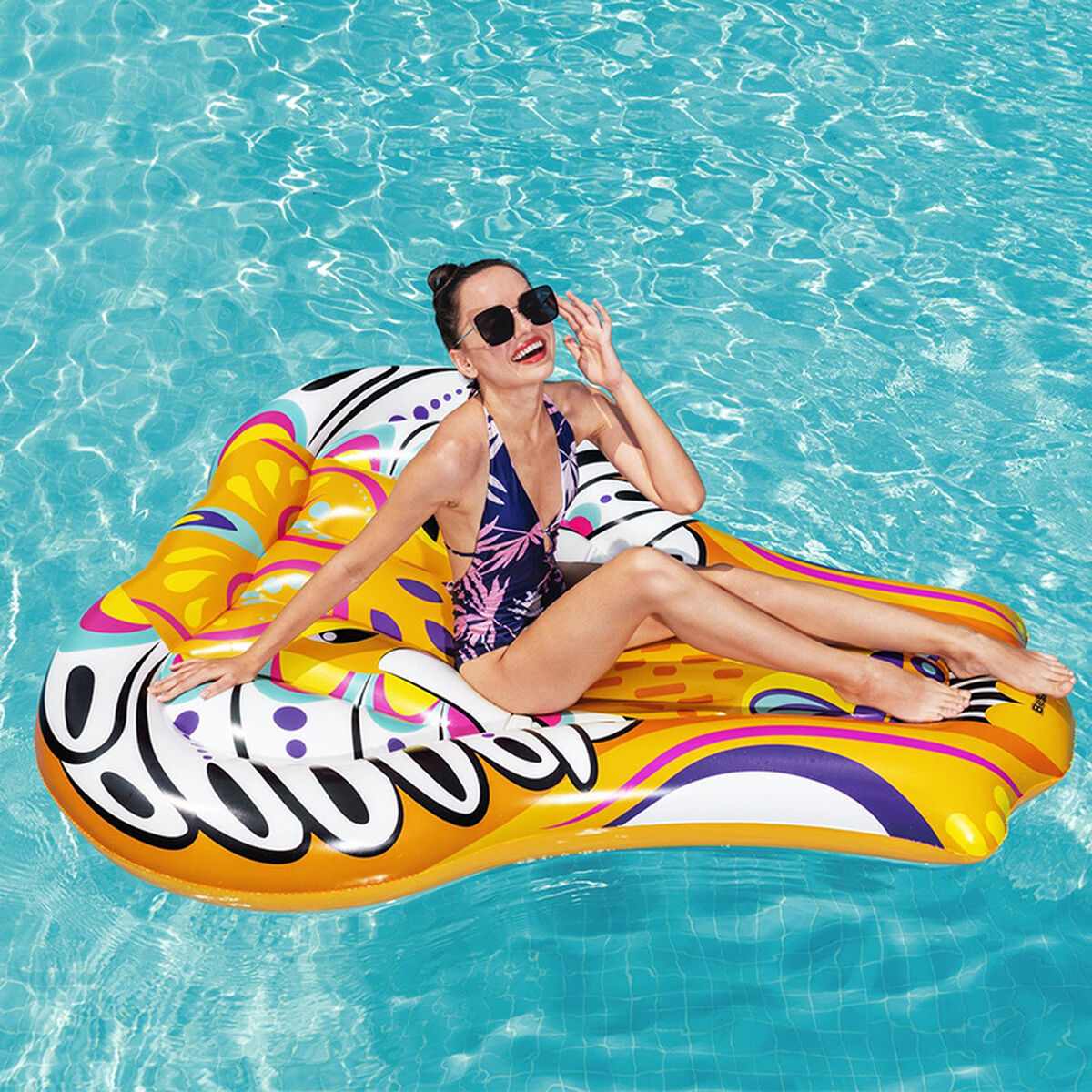 Bestway Uppblåsbar Aztekisk Elefantbadmadrass 183x153 cm Strand och Pool 43391 - 10