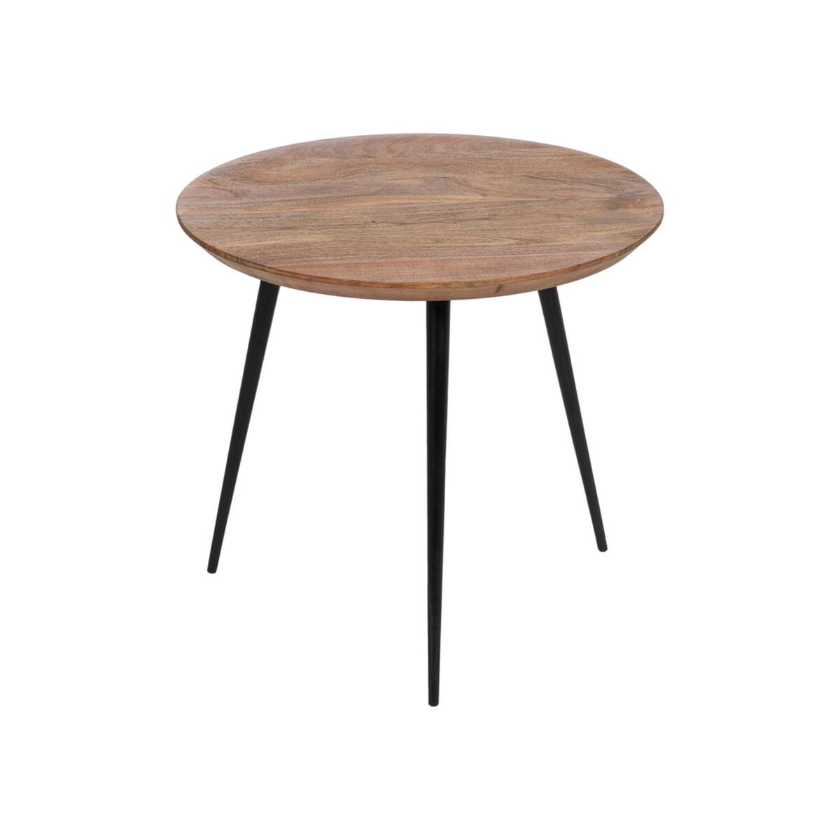 3-bordsset Svart Naturell 50 x 50 x 45 cm - 4