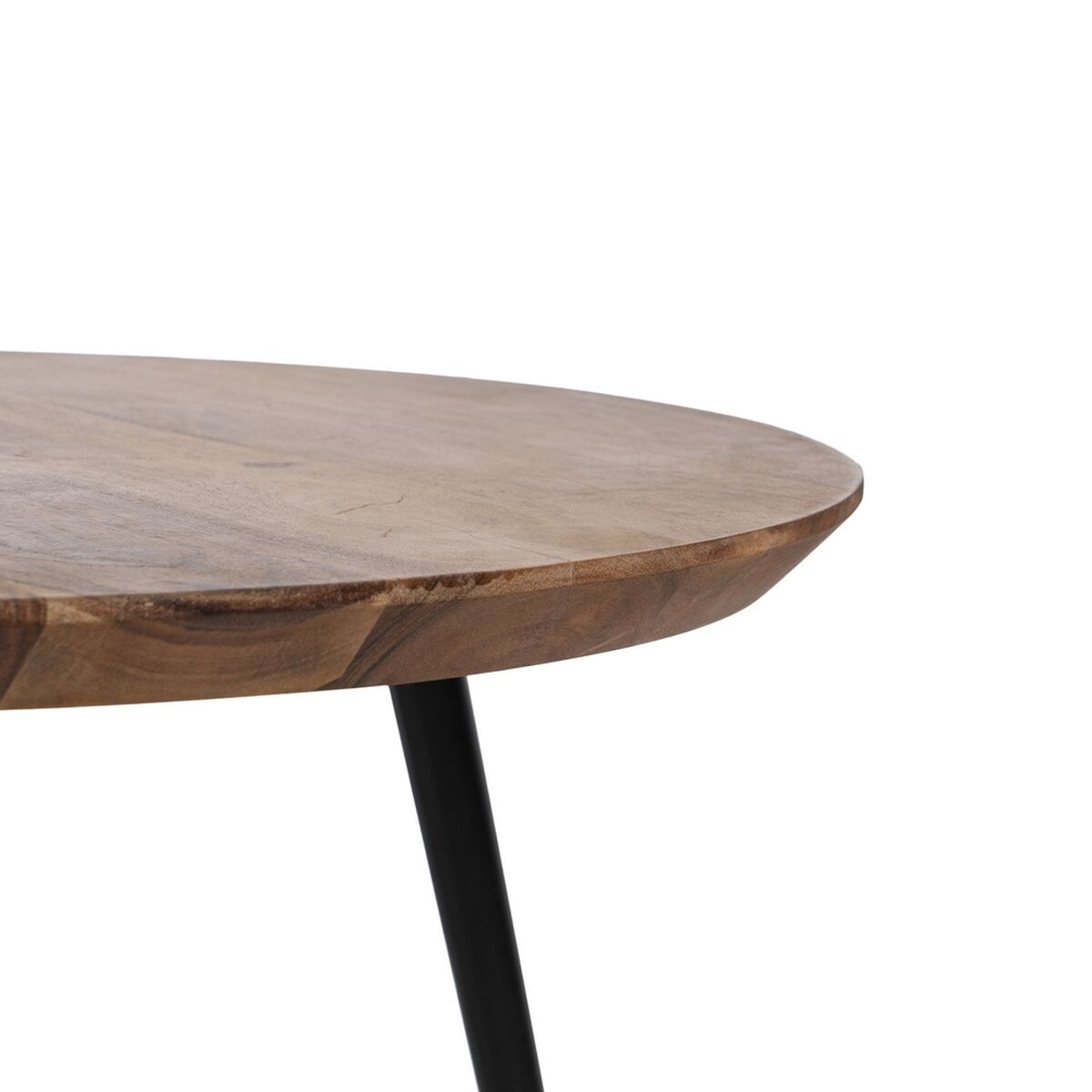 3-bordsset Svart Naturell 50 x 50 x 45 cm - 6