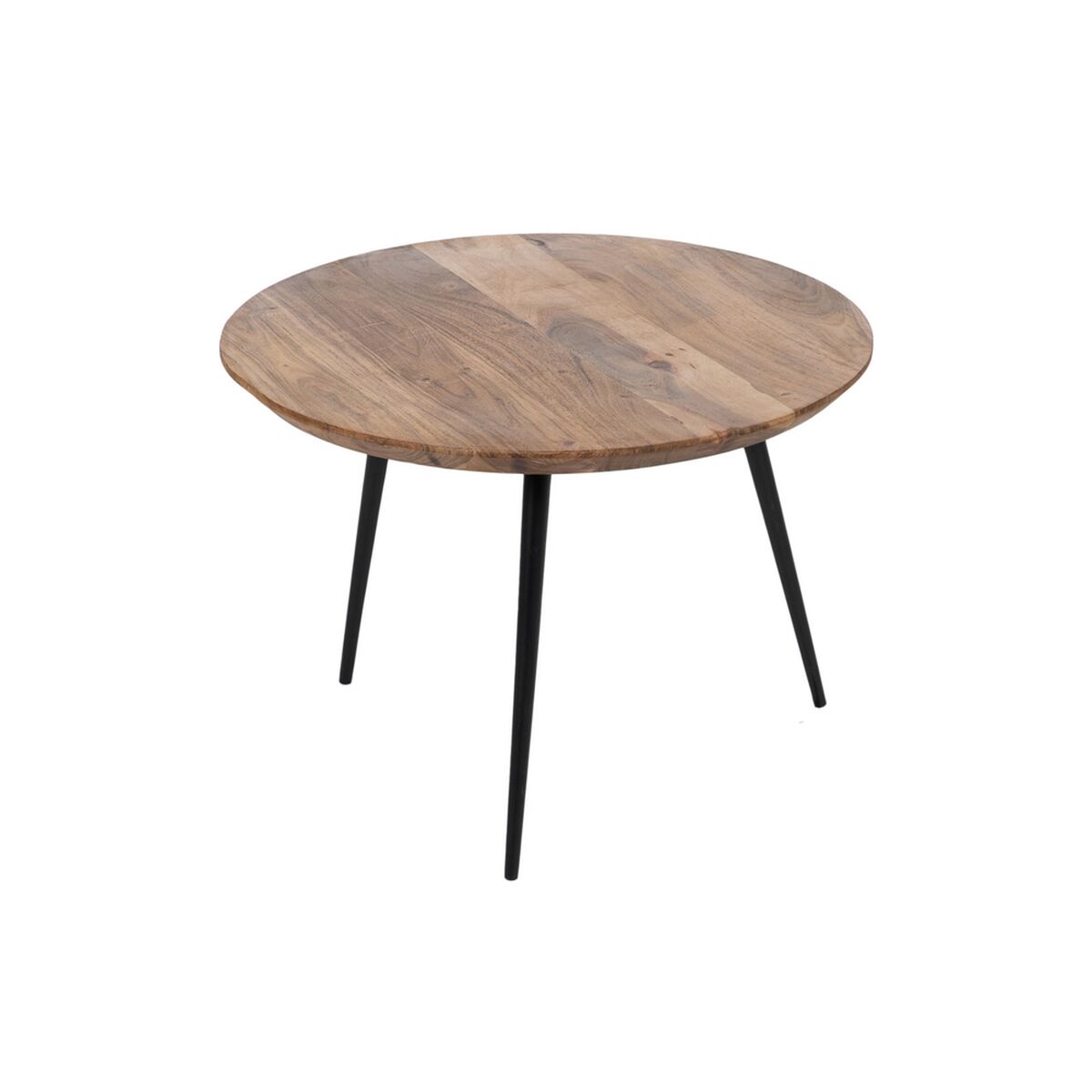 3-bordsset Svart Naturell 50 x 50 x 45 cm - 3