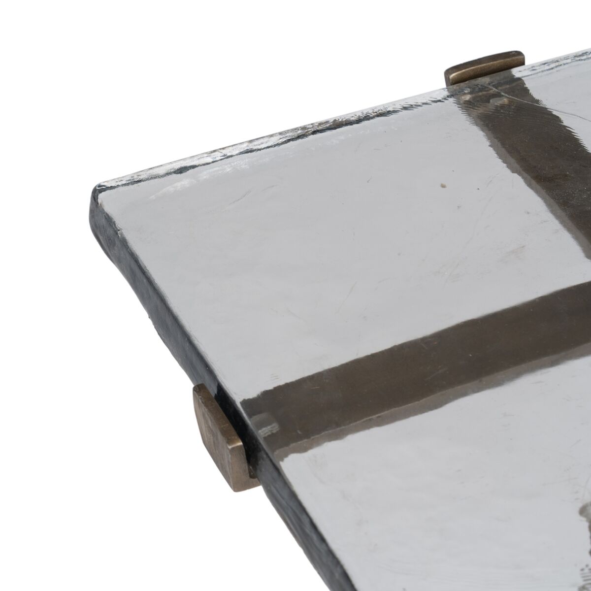 Sidobord 41 x 31,5 x 49 cm Glas Gyllene Metall - 5