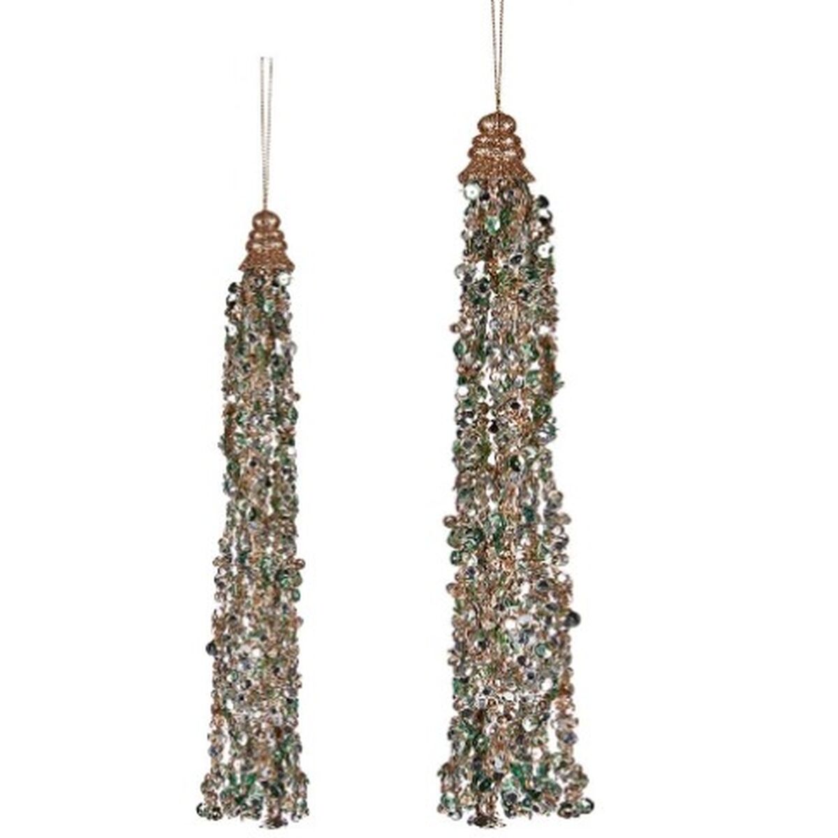 Julgranskula Krist+ Blå Champagne Guirlanger 3,5 x 2,5 x 35,5 cm Hängen (24 antal) - 3