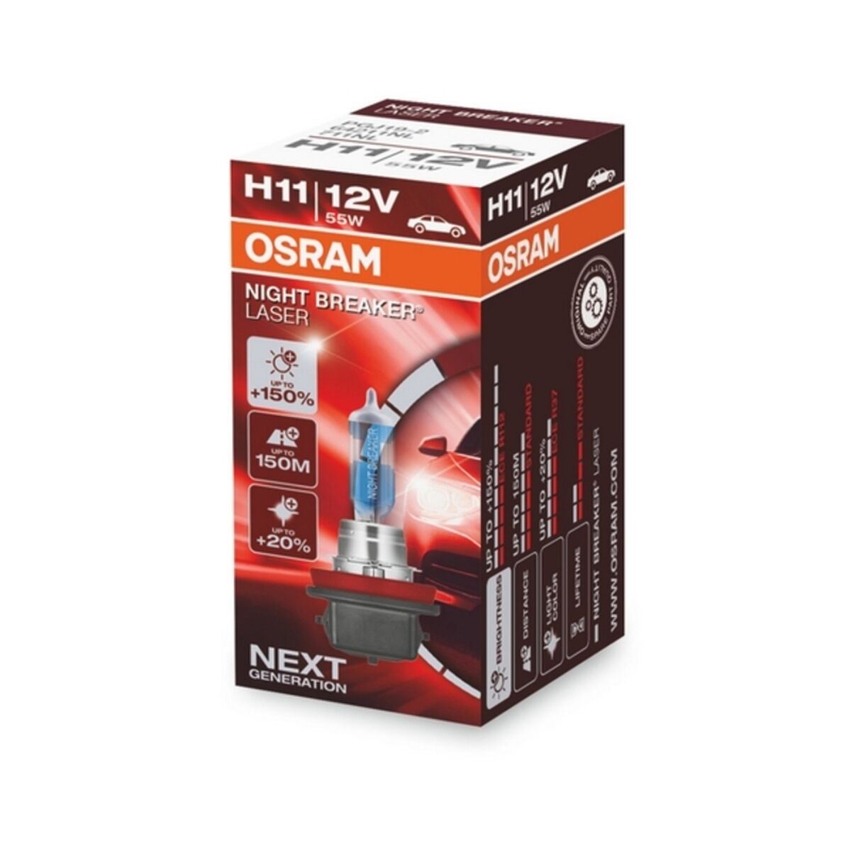 Glödlampa för bil Osram 64211NL H11 12V 55W 3200K - 8