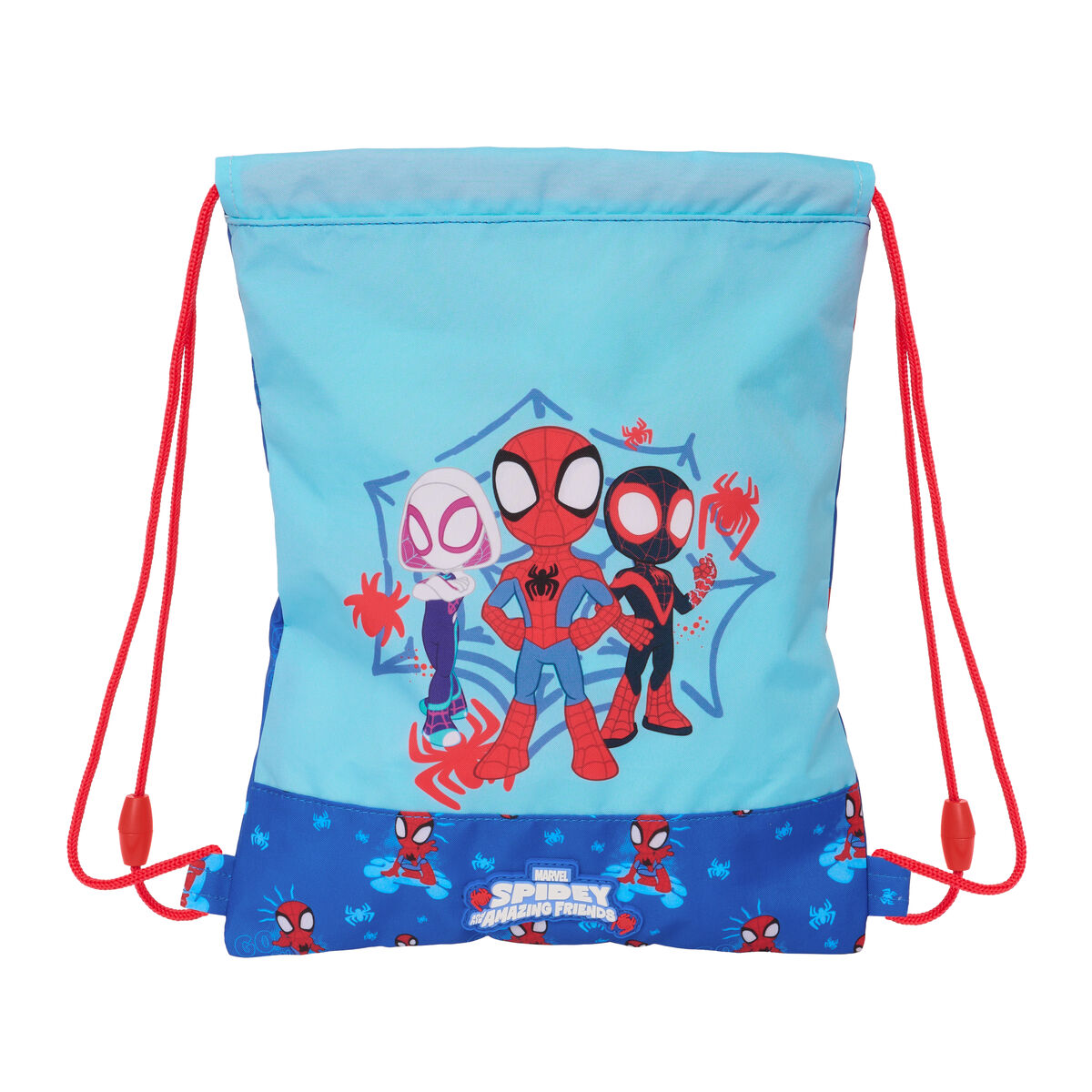 Skopåse med remmar Spidey Blå 26 x 34 x 1 cm