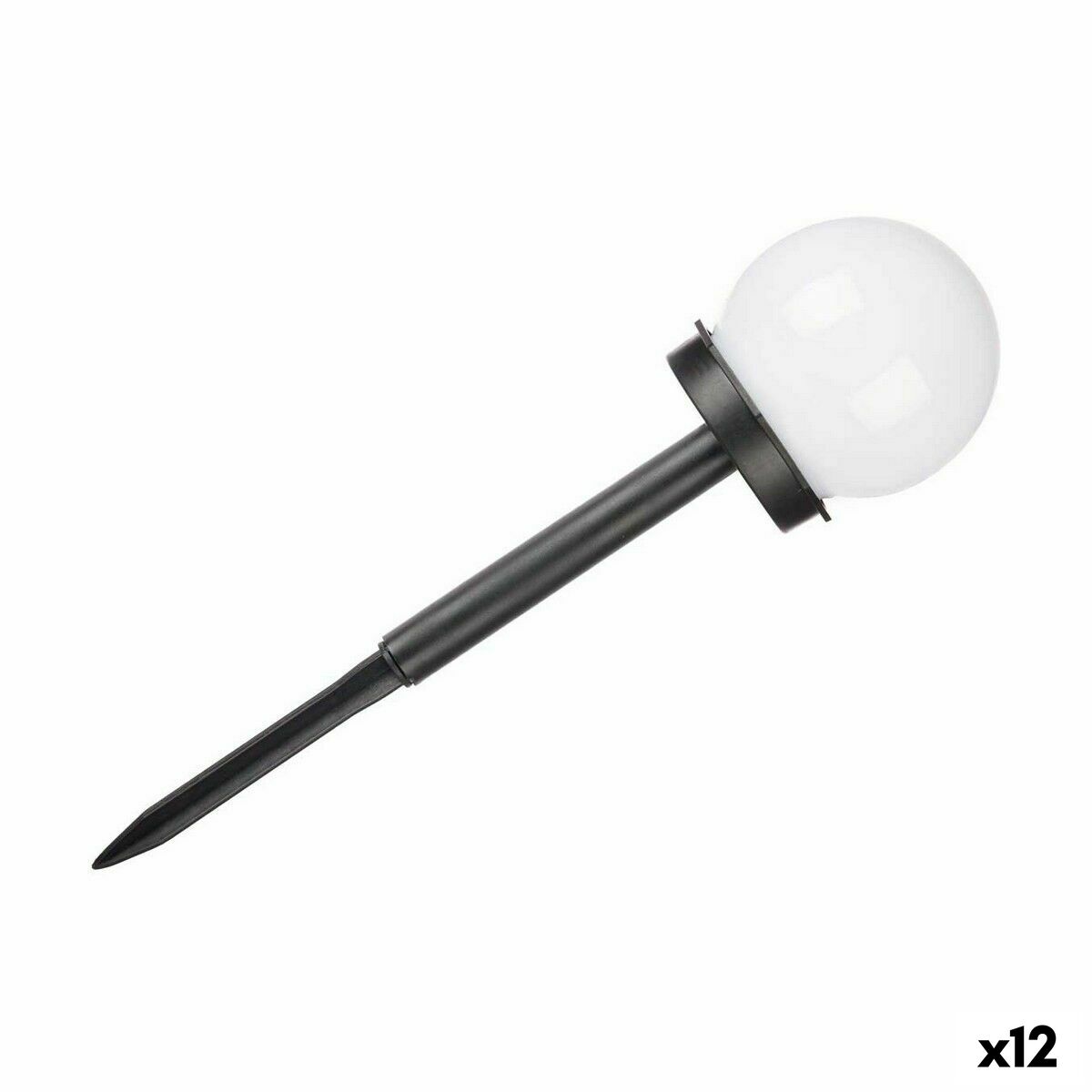 Markör Ibergarden Vit Svart Plast 10 x 34,5 x 10 cm 10 x 24,5 x 10 cm Labda Solcellsladdning (12 antal)