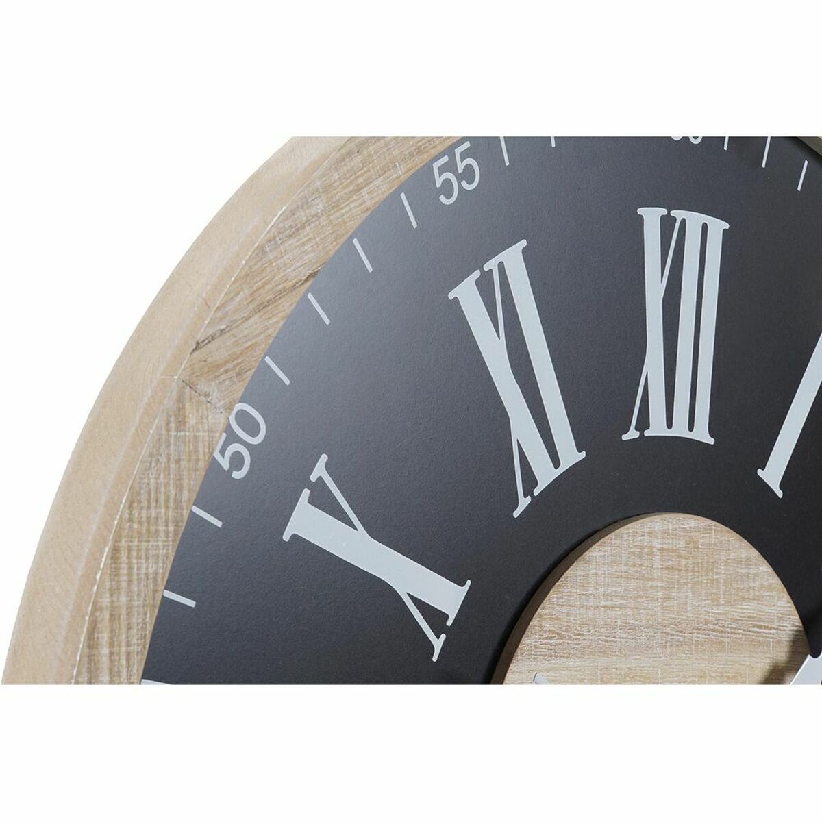 Väggklocka DKD Home Decor Svart MDF Vit (60 x 4,5 x 60 cm) - 3