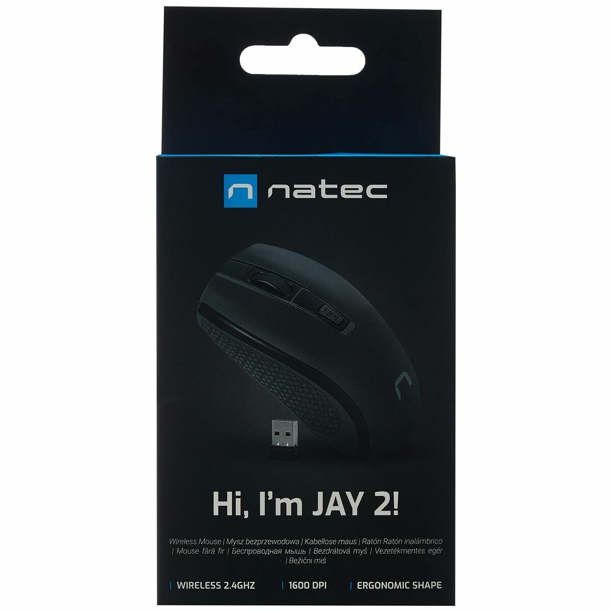 Trådlös Mus Natec Jay 2 Svart 1600 dpi Trådlös - 3
