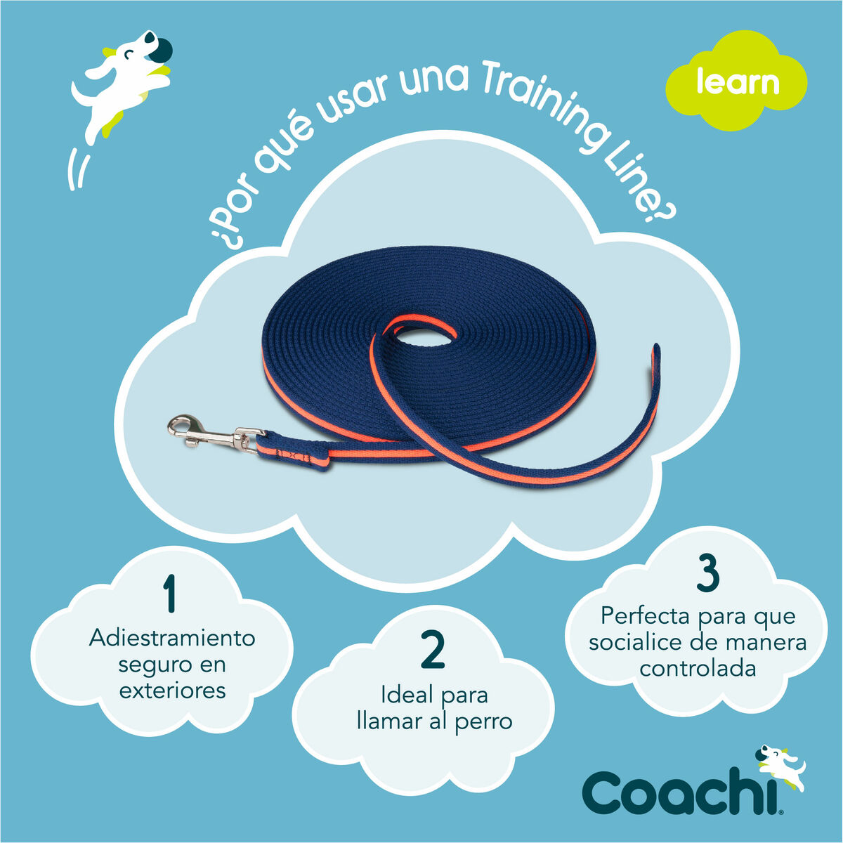 Övningskoppel Coachi Blå 10m Träning - 7