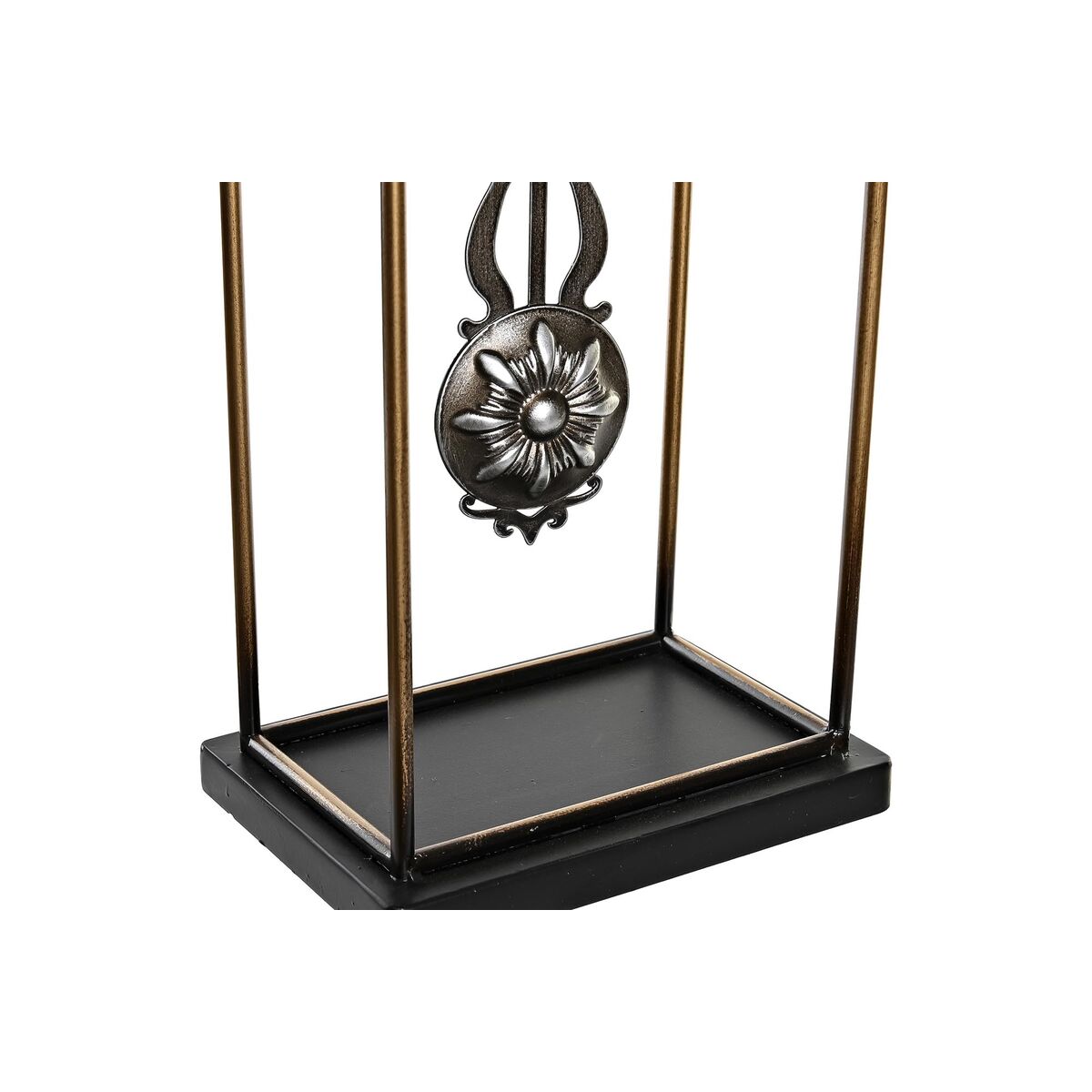 Asztali óra DKD Home Decor Glas Svart Gyllene Järn (17 x 12 x 46,5 cm) (2 antal) - 3