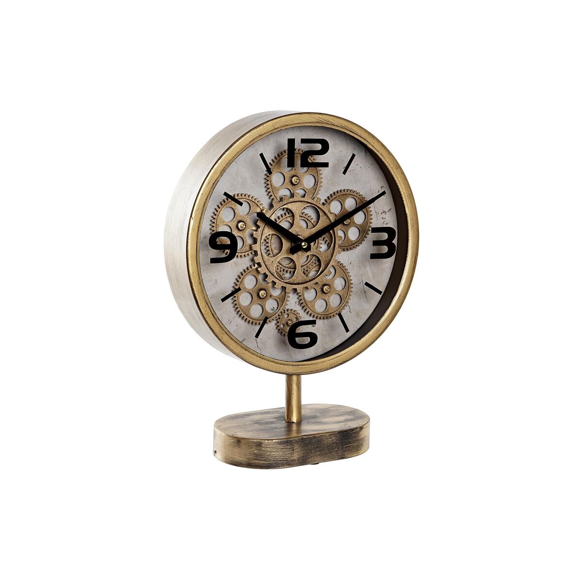 bordsklocka DKD Home Decor Gyllene Drev